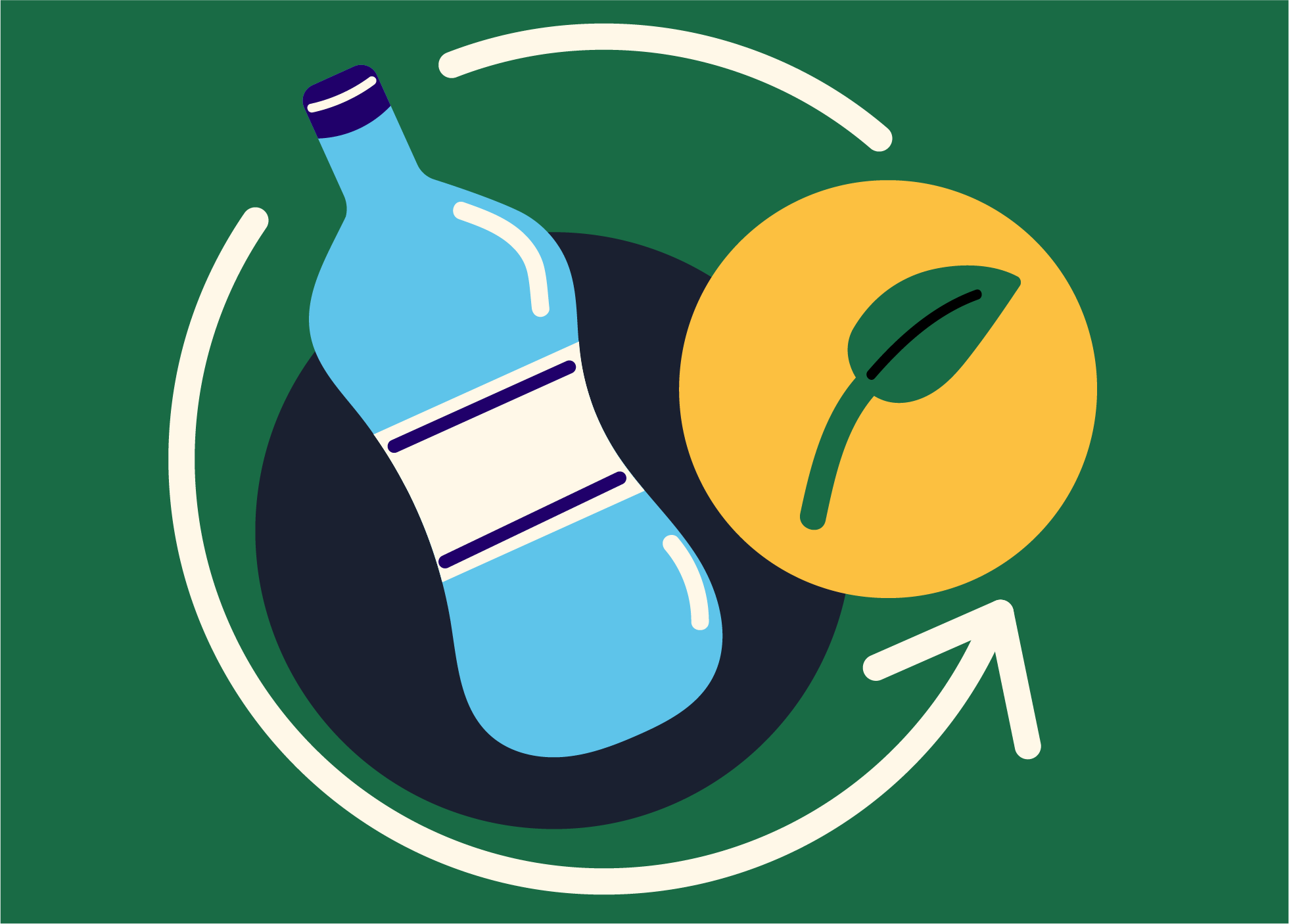 Plastic recycling illustration